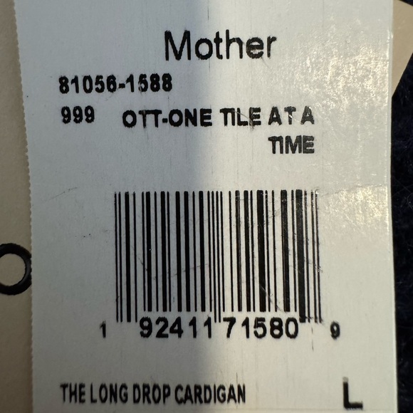 MOTHER Alpaca Wool The Long Drop Cardigan in One Tile at a Time Size Large NWT - Picture 8 of 15